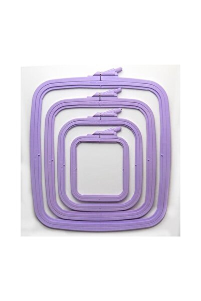 Nurge طقم بكرة بلاستيكية مربعة اللون أرجواني مكون من 4 قطع