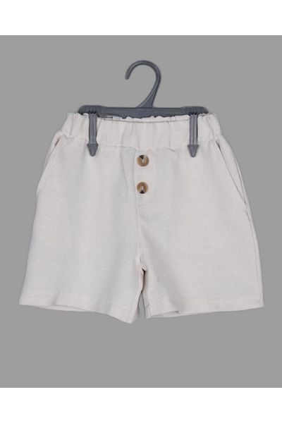 Esa Moda Button Detailed Woven Shorts