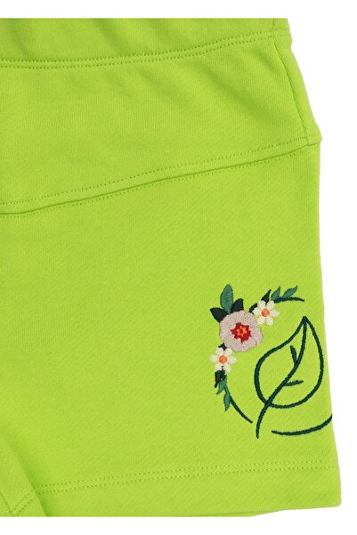 Ozmoz By Mukadder Özden Embroidered Short Leg Slim Fit Girl's Shorts