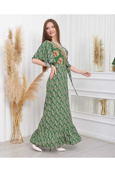 CİXAPLE Rochie din vascoza cu maneca scurta