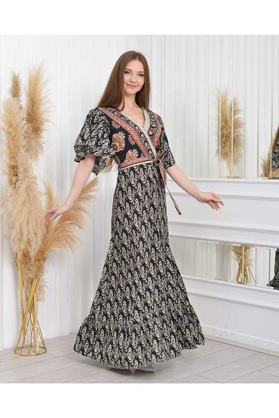 CİXAPLE Rochie din vascoza cu maneca scurta