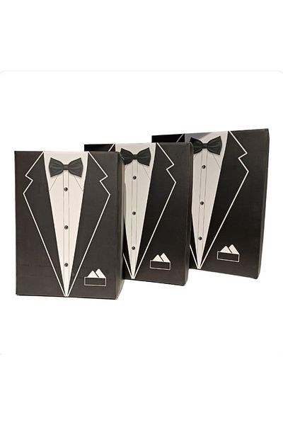 CREARTHOME Groom's Package - Groom's Box - Dowry Box Gift Set Set of 3