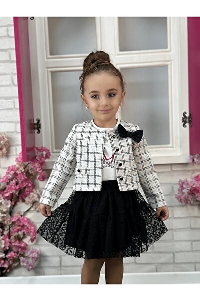 Luggi Baby طقم جاكيت تنورة بناتي