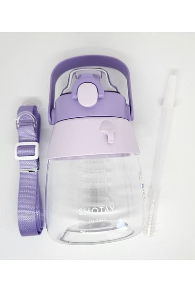 Shotay St-6642 Purple Hippo Tritan 1050ml Tritan Handle Flask