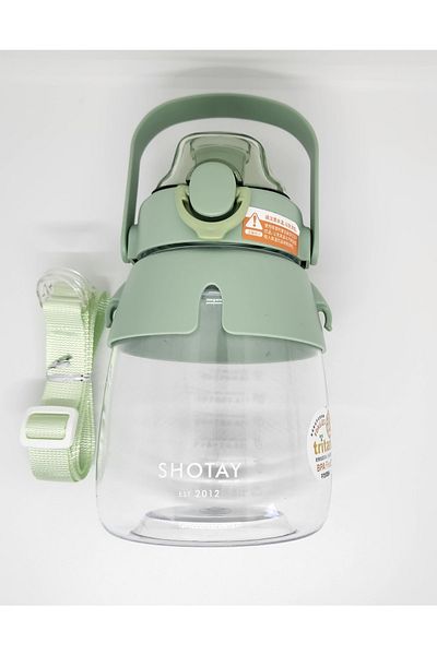Shotay St-6642 Green Hippo Tritan 1050ml Tritan Handle Flask
