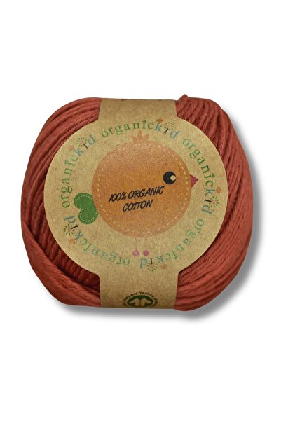 OrganicKid Organik Pamuk Amigurumi Punch 50 gr El Örgü Ipi Kiremit
