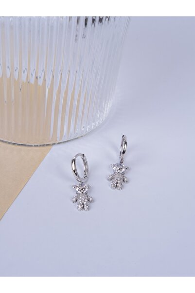 Kimolos 925 Ayar Gümüş Taşlı Harıbo Ayıcık Küpe