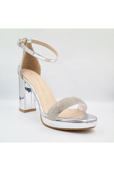 ESSTİİ 287 Silver Stone Platform (2cm) Tocuri (9cm) Curea la gleznă Sandale de seară pentru femei
