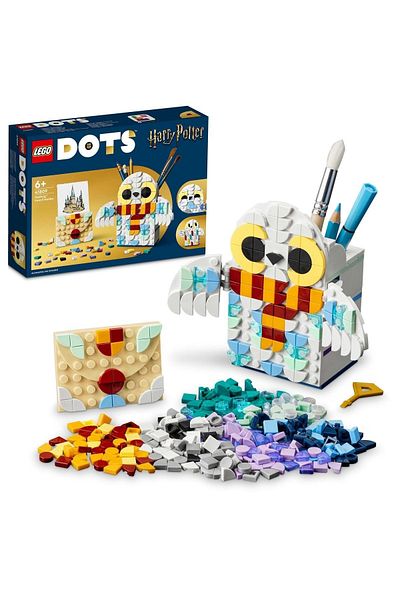 LEGO ® DOTS Hedwig™ Pen Holder 41809 - DIY Decorative Desk Set (518 Pieces)