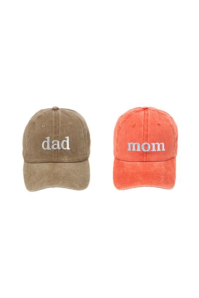 ŞapkaMania Dad & Mom Set of 2 Washable Baseball Caps