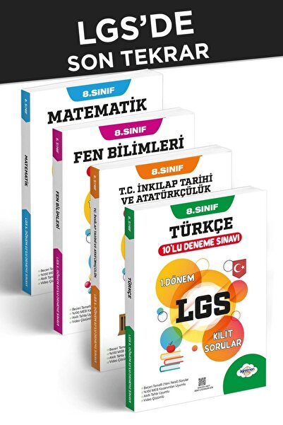 öğretmen evde Lgs 1. Dönem Branş Denemeleri 4’lü Set - Yayınları