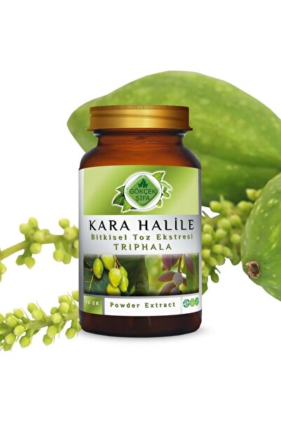 Gökçek Şifa Gökçek Kara Halile Toz Ekstresi 40 Gr. Cam Kavanoz