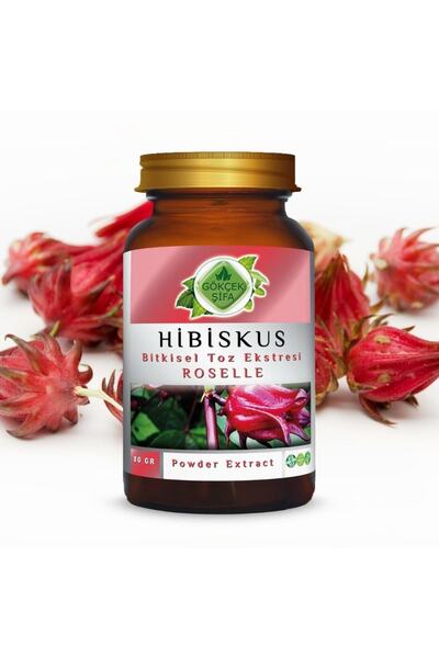 Gökçek Şifa Hibiskus Toz Ekstresi 80 Gr. Cam Kavanoz