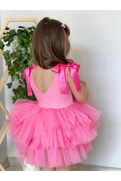 Tinypeople Kız Çocuk Kelebekli Fiyonklu Tütü Abiye Elbise