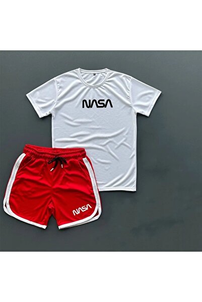 Yeni Sezaon Carse Forma Kumaşı Şort-t-shirt Nasa Baskılı Nasasorttshırt