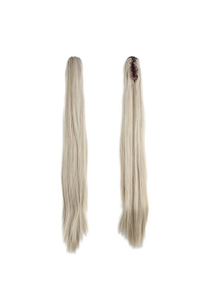 Suzan Peruk Burete plat pentru coadă de cal cu cataramă cu reflexii platină