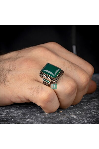 RevSilver Akik Taşı 925 Ayar Gümüş Yüzük Şık Tasarım Mücevher