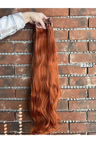 Suzan Peruk 8 Pieces Fiber Synthetic Wavy Snap - Copper