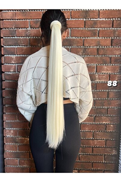 Suzan Peruk Tie-Up Straight Ponytail - Platinum