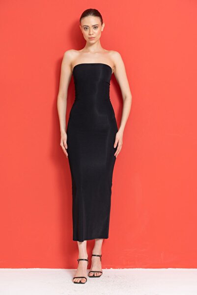 Kikiriki Strapless Cut Long Lining Dress