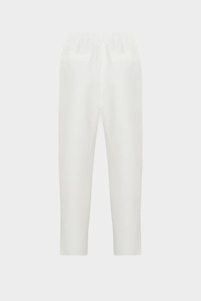 Açelya Okcu High Waist Pocket Detailed Straight Crepe Trousers