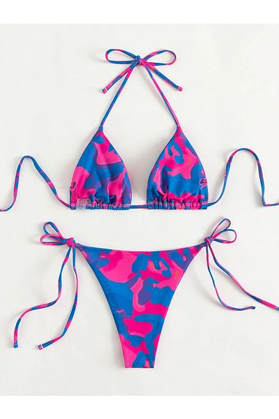 the DIFFerent Set de bikini cu imprimeu de camuflaj