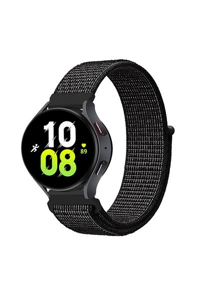 UnDePlus Samsung Galaxy Watch 46mm (22MM) Band Mesh Band Black-white -dotted-no21