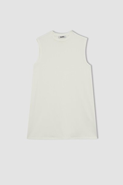 DeFacto Regular Fit Crew Neck Sleeveless Tunic