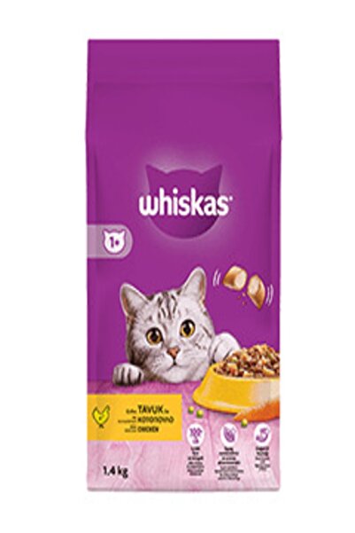 Whiskas Tavuklu Ve Sebzeli Yetişkin Kedi Maması 1.4 Kg