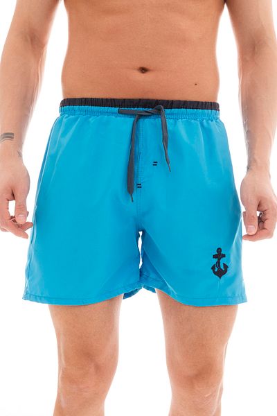 Eke Tekstil Ανδρικό μαγιό Basic Standard Size Anchor με μοτίβο τσέπης μαγιό