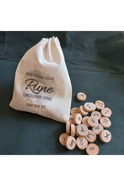 Ceres Yayınları Handmade Wooden Rune Stones Set Şebnem Ekşib