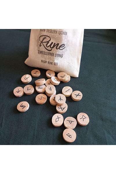 Ceres Yayınları Handmade Wooden Rune Stones Set Şebnem Ekşib