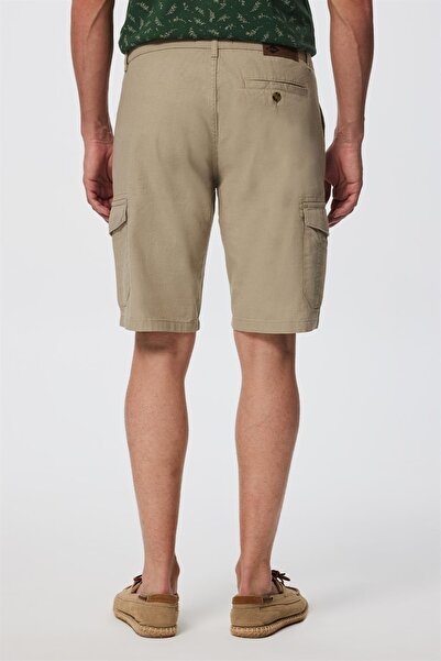 Lee Cooper Man 1 Erkek Dokuma Şort Bej