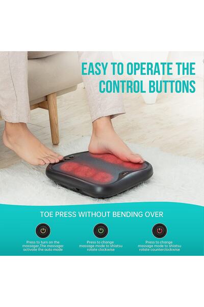 Eragon ERG-781 Shiatsu 18 Nodes Ovmalı Isıtmalı Sırt ve Ayak Masaj Aleti