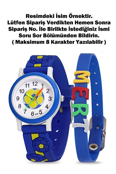 Eylemboutique 1 Atm Su Geçirmez Kız / Erkek Çocuk Kol Saati- Isme Özel Bilekl...