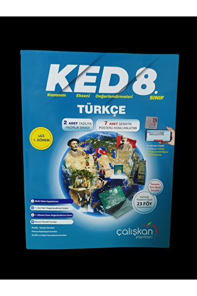 Çalışkan Yayınları Kazanım Ekseni Değerlendirmeleri Türkçe 8. Sınıf