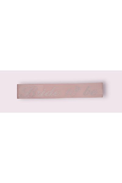 booddie Bride To Be Pink Silver Jewelled Sash