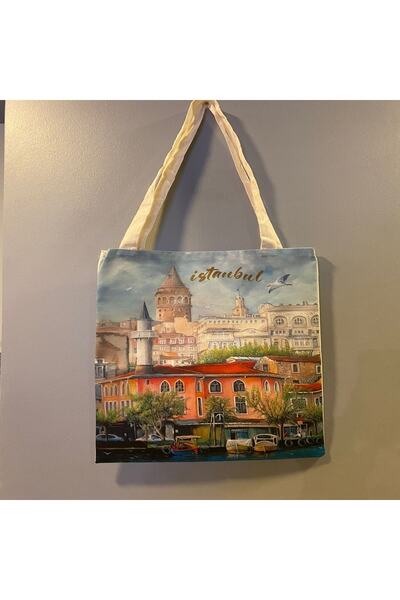 Gülers Collection Bez Çanta - Figürlü Baskılı Ham Bez Çanta 33x40 (model Çeşi...