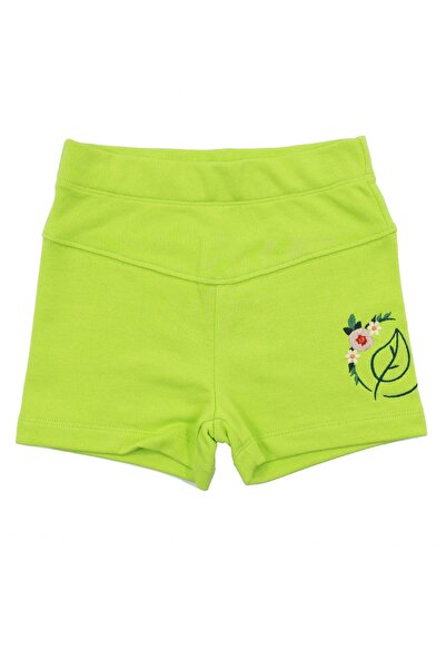 Ozmoz By Mukadder Özden Embroidered Short Leg Slim Fit Girl's Shorts