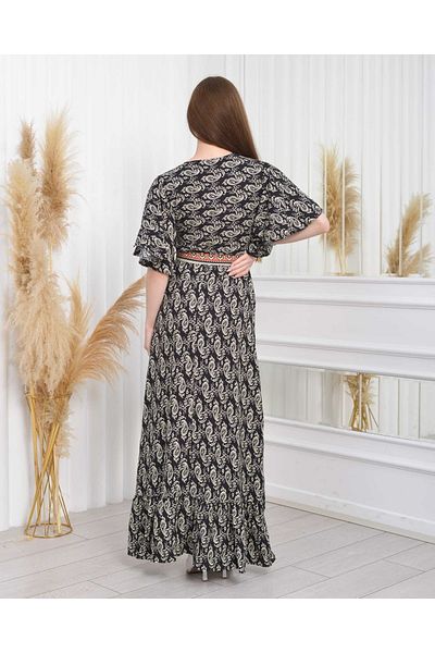 CİXAPLE Rochie din vascoza cu maneca scurta