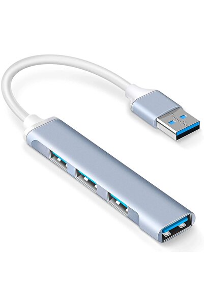 ATAELEKTRONİK Kaliteli Alüminyum Metal 4'lü 4 Port Usb 3.0 Mini Usb Hub Hab U...