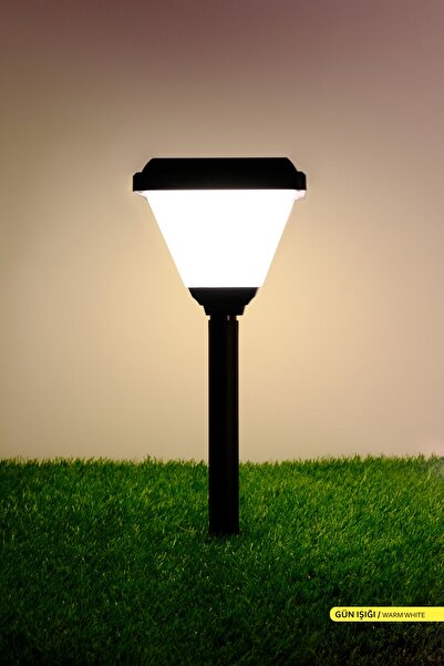 ACK Solar Led Bahçe Armatürü 3000k Set Üstü Ve Kazıklı Güneş Enerjili Bahçe Aydınlatması Şeffaf