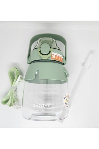 Shotay St-6642 Green Hippo Tritan 1050ml Tritan Handle Flask