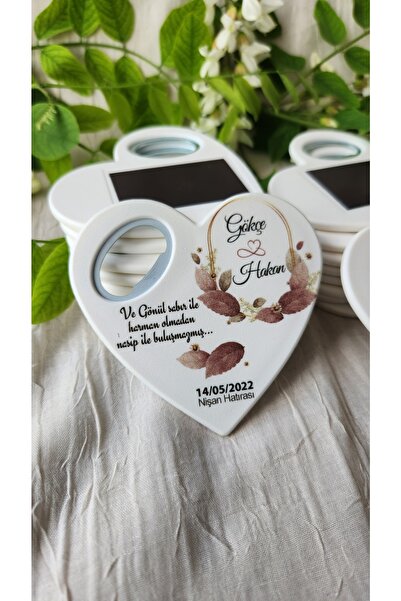 DeryalarDijital 10 Adet Açacaklı Magnet Nişan Söz Kına Düğün Nikah Hatırası M...