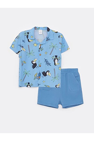 LC Waikiki Lcw Baby Patterned Shirt and Shorts for Baby Boy Set of 2 - Short ...