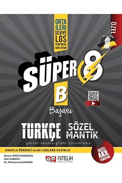 Nitelik Yayınları Nitelik 8.sınıf Lgs Süper B (başarı)türkçe Sözel Mantık
