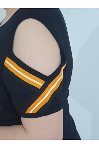 Melis Designer Set de fuste cu dungi galbene de mărime mare