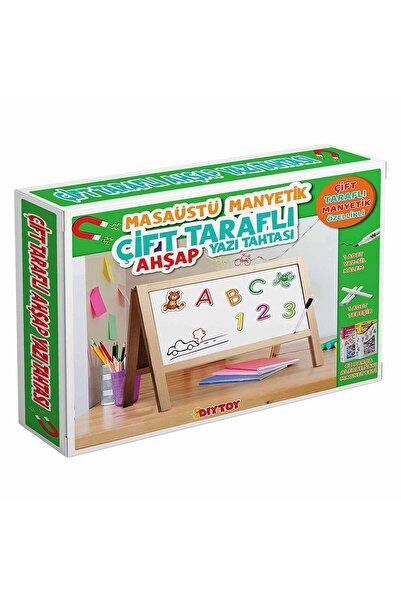 DIY Toys Manyetik Çift Taraflı Masaüstü Ahşap Yazı Tahtası - Yubi Oyuncak