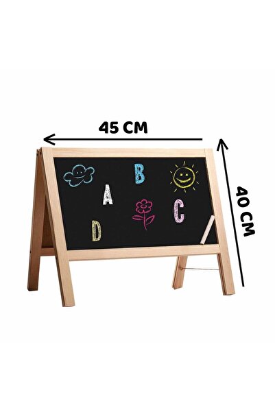 DIY Toys Manyetik Çift Taraflı Masaüstü Ahşap Yazı Tahtası - Yubi Oyuncak