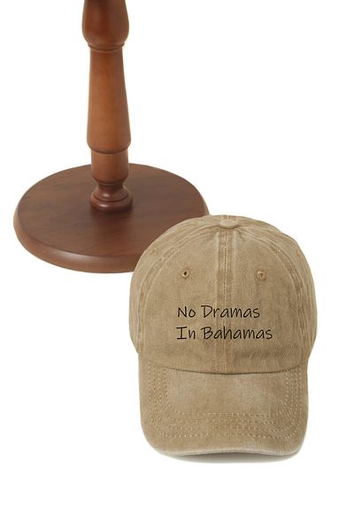 ŞapkaMania No Dramas In Bahamas Washable Baseball Cap